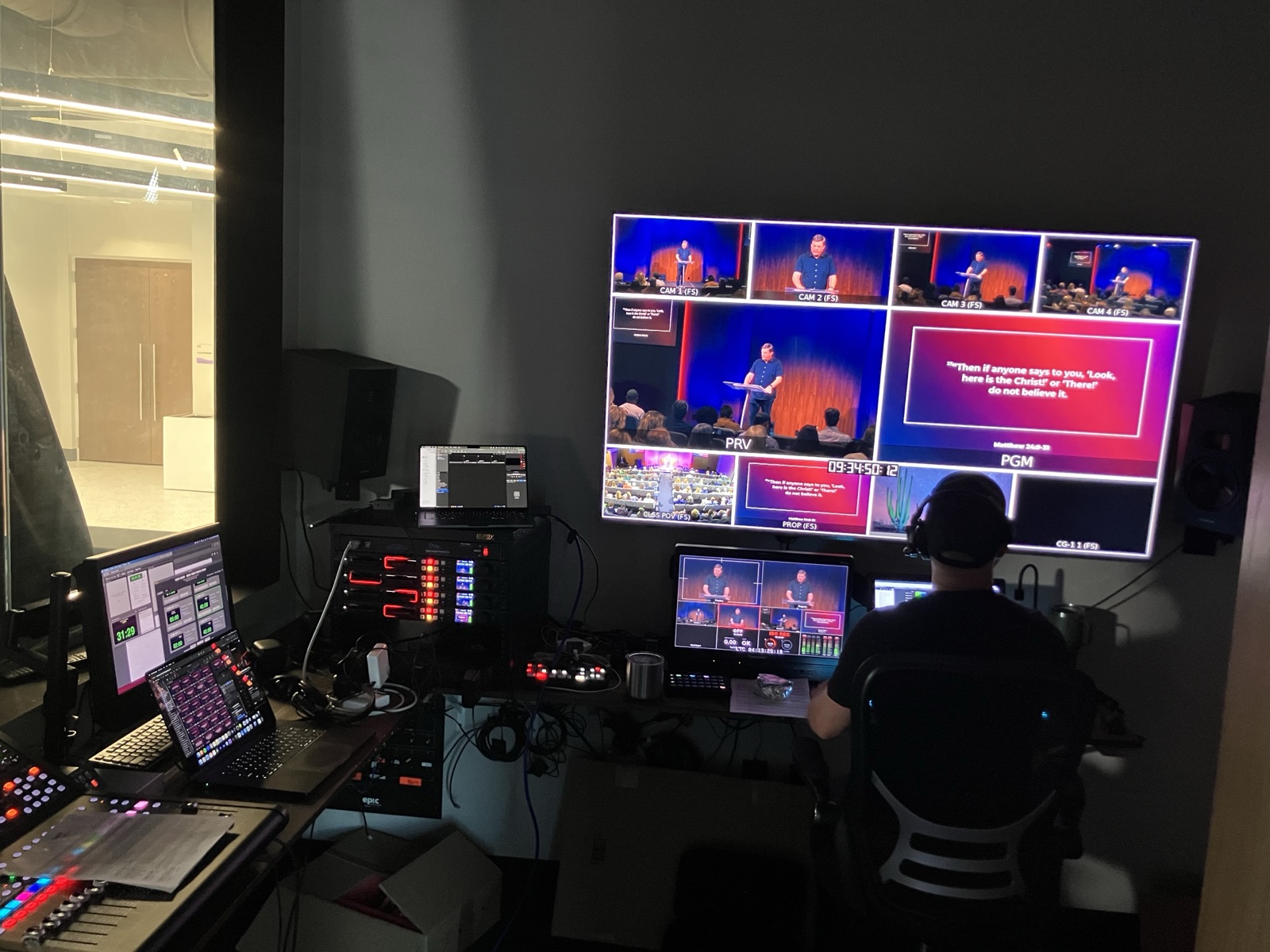 Eric at the production console